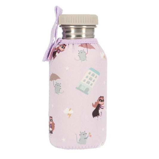 BOTELLA DE ACERO CON FUNDA TUTETE · FANTASTIC GIRL 500ML· - Happy Moments Baby