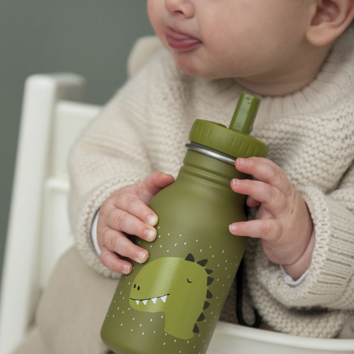 BOTELLA DE ACERO TRIXIE 350ML ·DINO· - Happy Moments Baby