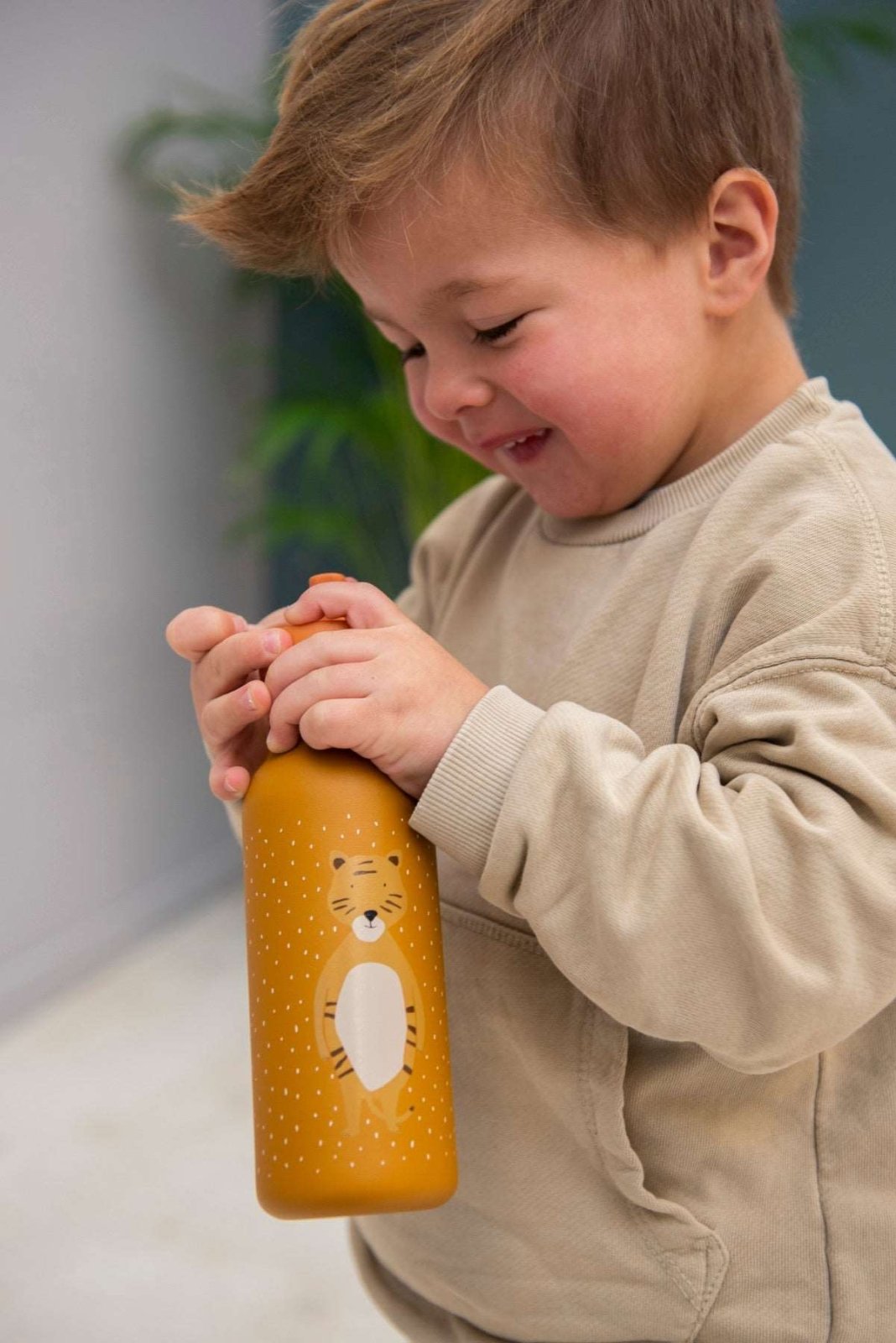 BOTELLA DE ACERO TRIXIE 500ML ·TIGRE· - Happy Moments Baby