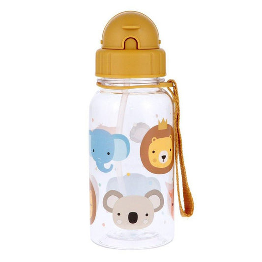 BOTELLA DE PLÁSTICO CON CAÑITA TUTETE ·ANIMAL FRIENDS· - Happy Moments Baby
