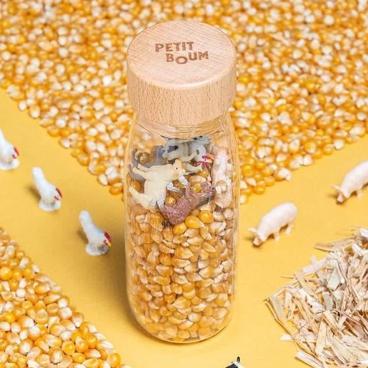 BOTELLA SENSORIAL PETIT BOUM ·FARM· - Happy Moments Baby