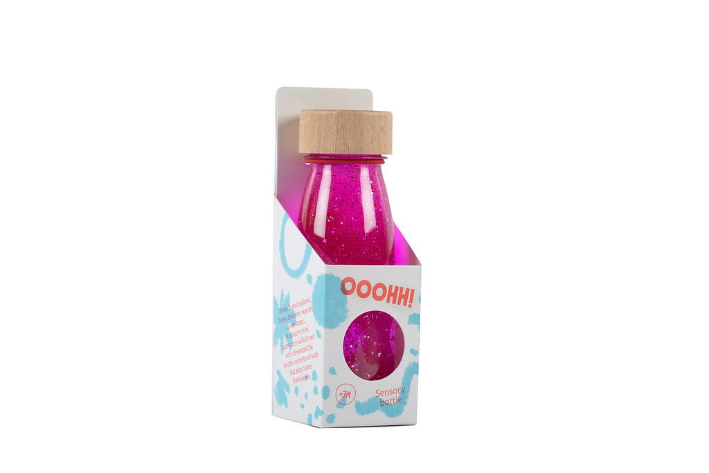 BOTELLA SENSORIAL PETIT BOUM ·PINK· - Happy Moments Baby