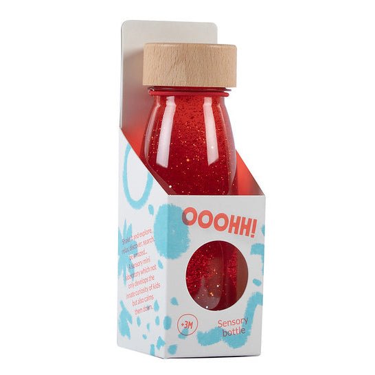 BOTELLA SENSORIAL PETIT BOUM ·RED· - Happy Moments Baby