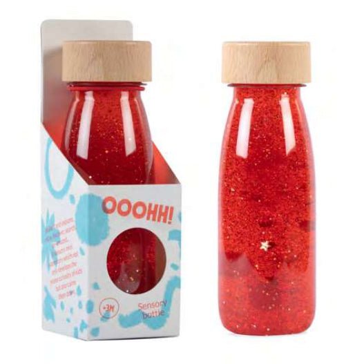 BOTELLA SENSORIAL PETIT BOUM ·RED· - Happy Moments Baby