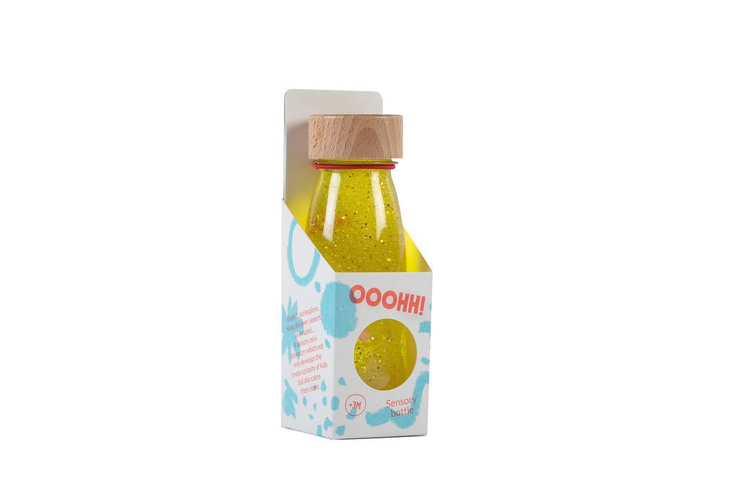 BOTELLA SENSORIAL PETIT BOUM ·YELLOW· - Happy Moments Baby