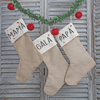 CALCETINES NAVIDAD PERSONALIZADOS FAMILIA ·ESTRELLAS· - Happy Moments Baby