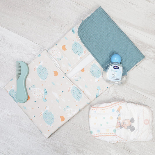 CAMBIADOR PLEGABLE PARA BEBÉ PERSONALIZADO ·TURTLES· - Happy Moments Baby