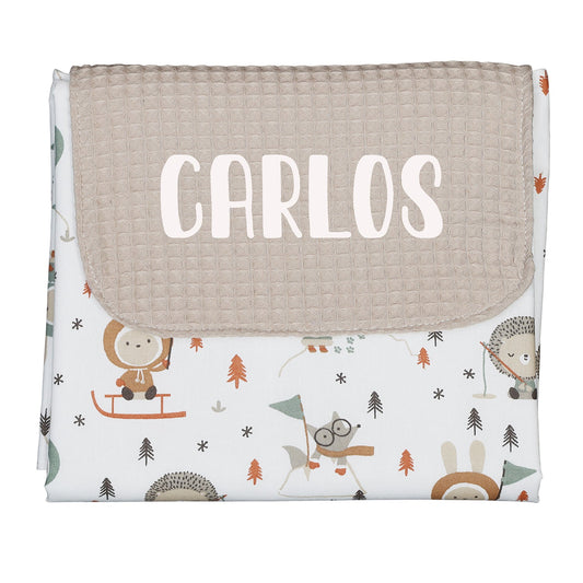CAMBIADOR PLEGABLE PARA BEBÉ PERSONALIZADO ·WINTER· - Happy Moments Baby