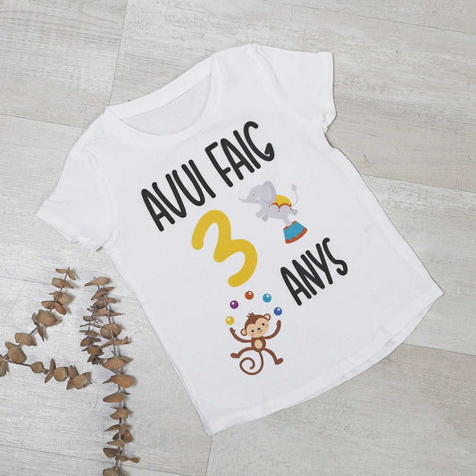CAMISETA CUMPLEAÑOS ·ANIMALES CIRCO· - Happy Moments Baby