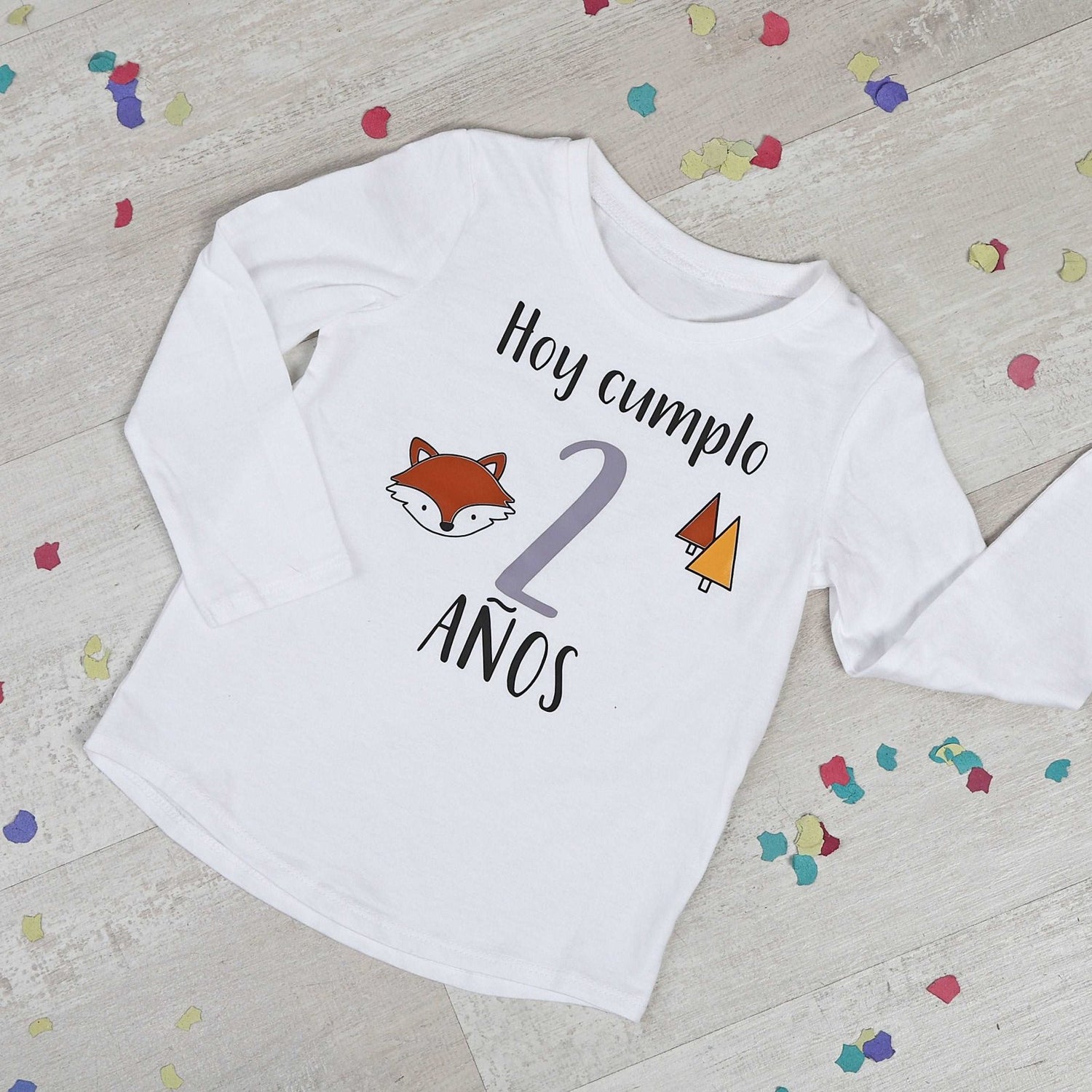 Camisetas niños hoy cumplo 2 años - de