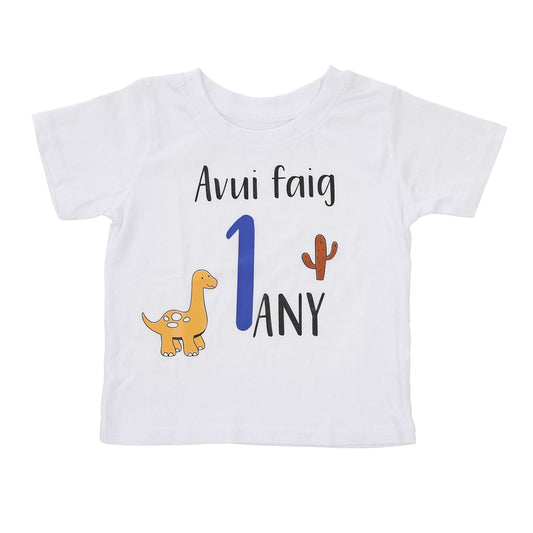 CAMISETA CUMPLEAÑOS ·DINOS· - Happy Moments Baby