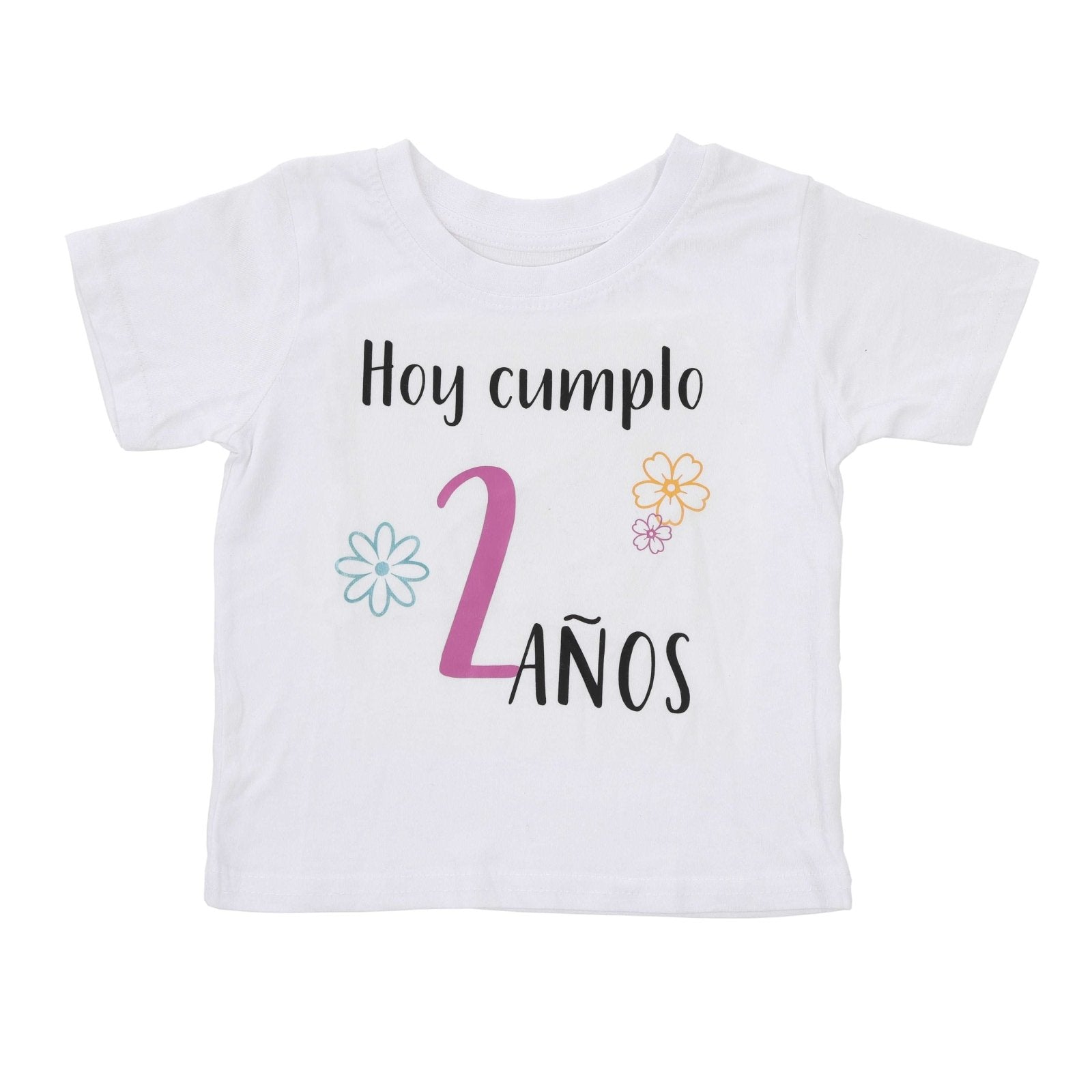 CAMISETA CUMPLEAÑOS ·FLORES· - Happy Moments Baby