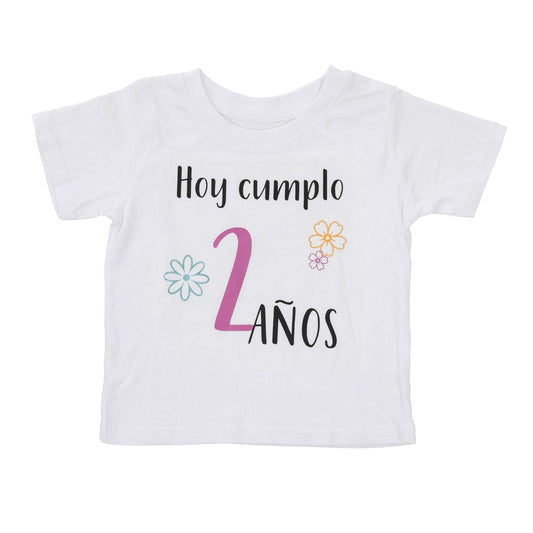 CAMISETA CUMPLEAÑOS ·FLORES· - Happy Moments Baby