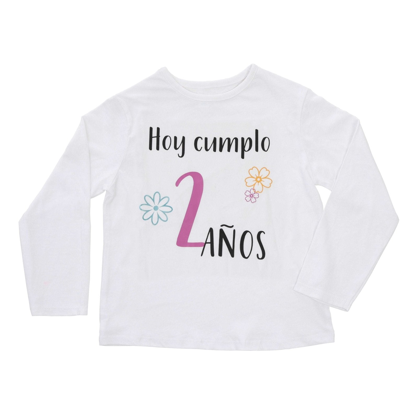 CAMISETA CUMPLEAÑOS ·FLORES· - Happy Moments Baby