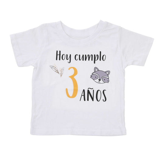 CAMISETA CUMPLEAÑOS ·MAPACHE· - Happy Moments Baby