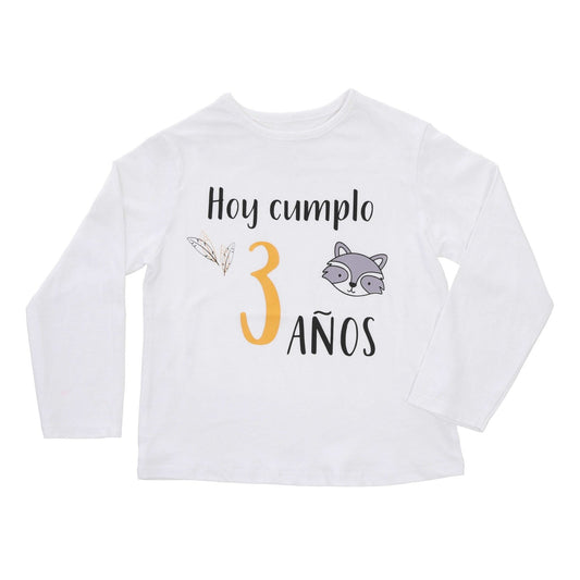 CAMISETA CUMPLEAÑOS ·MAPACHE· - Happy Moments Baby