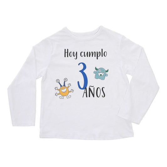 CAMISETA CUMPLEAÑOS ·MONSTERS· - Happy Moments Baby