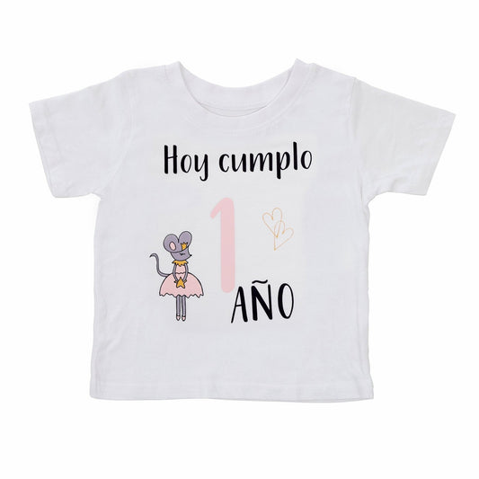 CAMISETA CUMPLEAÑOS ·RATITA· - Happy Moments Baby