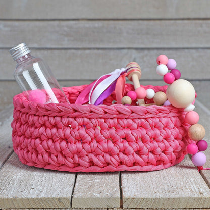CESTO DE LOS TESOROS - CESTO SENSORIAL ·FUCSIA· - Happy Moments Baby