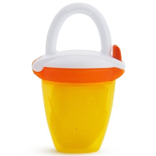 CHUPETE PARA FRUTA CON REJILLA ALIMENTADOR DELUXE MUNCHKIN ·AMARILLO· - Happy Moments Baby
