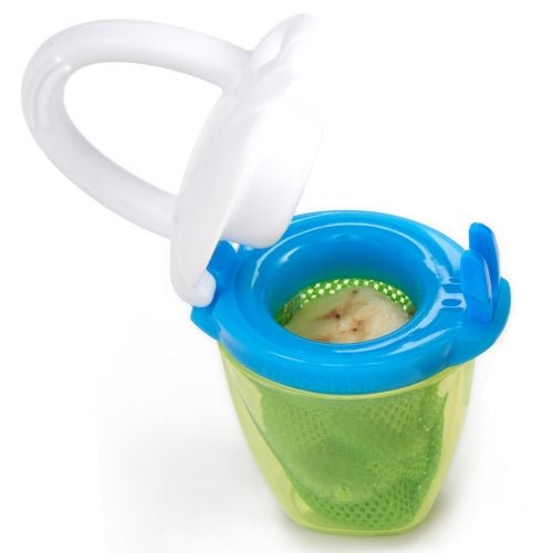 CHUPETE PARA FRUTA CON REJILLA ALIMENTADOR DELUXE MUNCHKIN ·ROSA· - Happy Moments Baby