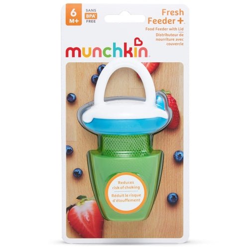 CHUPETE PARA FRUTA CON REJILLA ALIMENTADOR DELUXE MUNCHKIN ·VERDE· - Happy Moments Baby