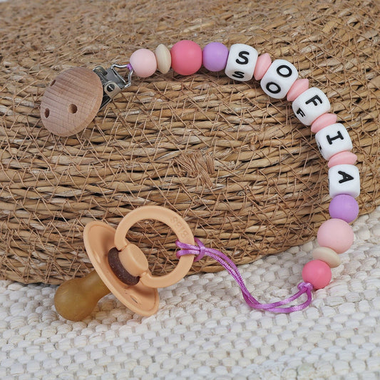 CHUPETERO PERSONALIZADO CON NOMBRE ·TULSI· - Happy Moments Baby