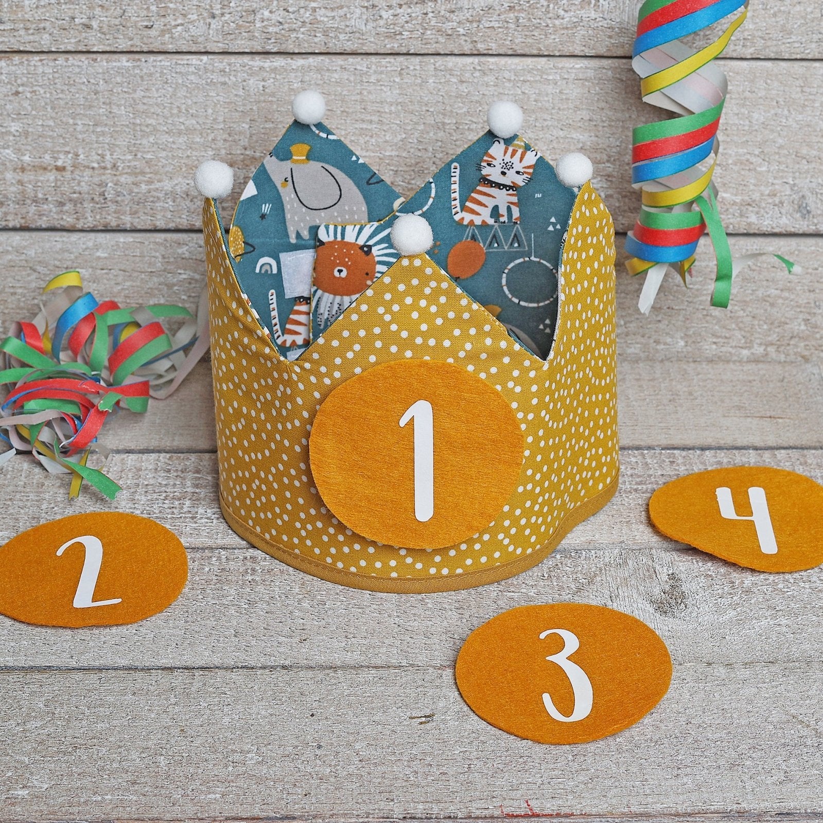 CORONA CUMPLEAÑOS ·ANIMALES CIRCO· - Happy Moments Baby