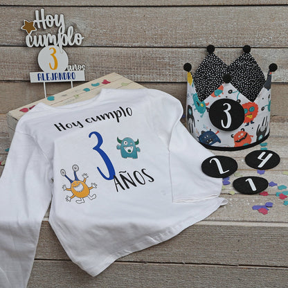 CORONA CUMPLEAÑOS ·MONSTERS· - Happy Moments Baby