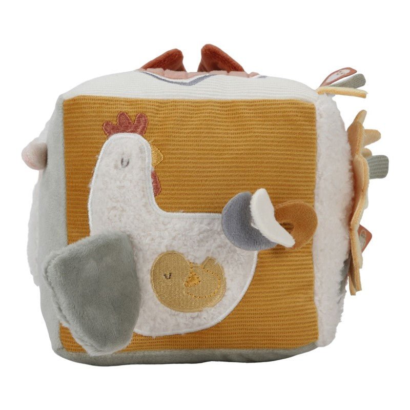 CUBO BLANDITO SENSORIAL DE ACTIVIDADES LITTLE DUTCH ·LITTLE FARM· - Happy Moments Baby