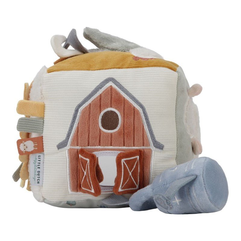 CUBO BLANDITO SENSORIAL DE ACTIVIDADES LITTLE DUTCH ·LITTLE FARM· - Happy Moments Baby