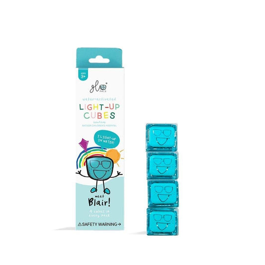 CUBOS DE LUZ PARA EL BAÑO GLOPALS ·4 CUBOS BLAIR AZUL· - Happy Moments Baby