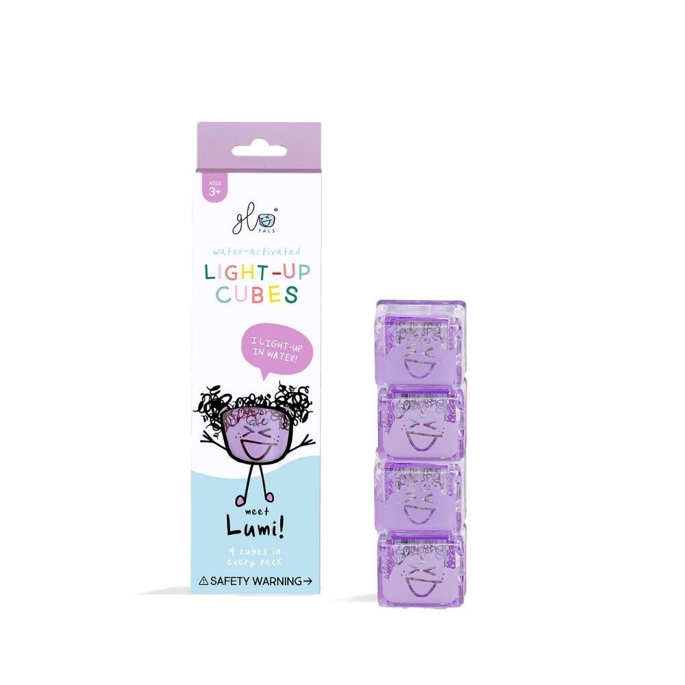 CUBOS DE LUZ PARA EL BAÑO GLOPALS ·4 CUBOS LUMI LILA· - Happy Moments Baby