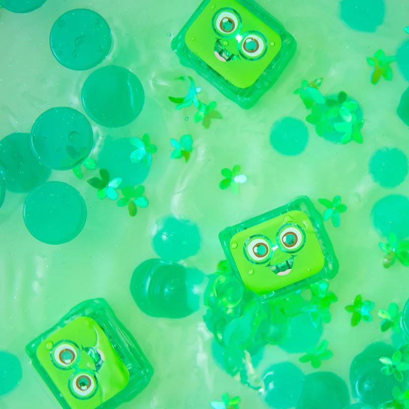 CUBOS DE LUZ PARA EL BAÑO GLOPALS ·4 CUBOS PIPPA VERDE· - Happy Moments Baby