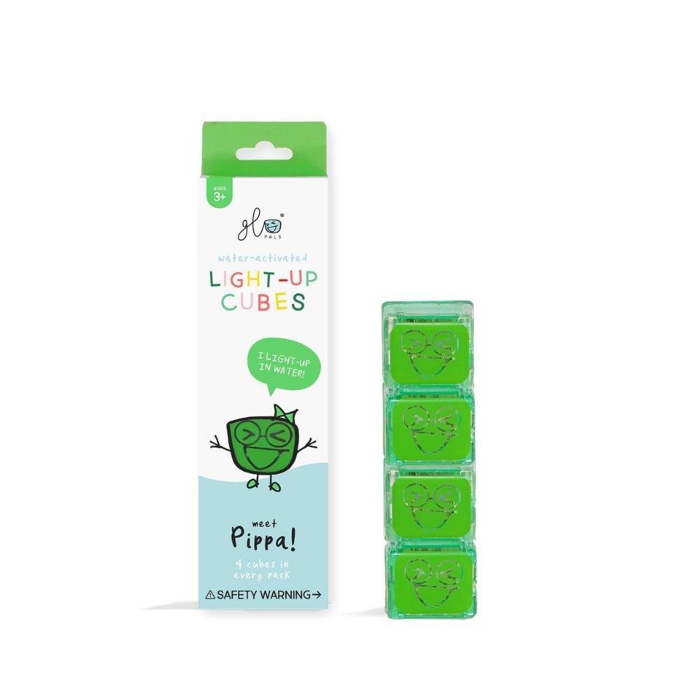 CUBOS DE LUZ PARA EL BAÑO GLOPALS ·4 CUBOS PIPPA VERDE· - Happy Moments Baby