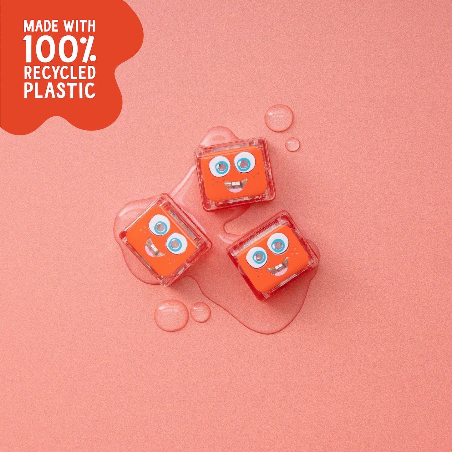 CUBOS DE LUZ PARA EL BAÑO GLOPALS ·4 CUBOS SAMMY ROJO· - Happy Moments Baby
