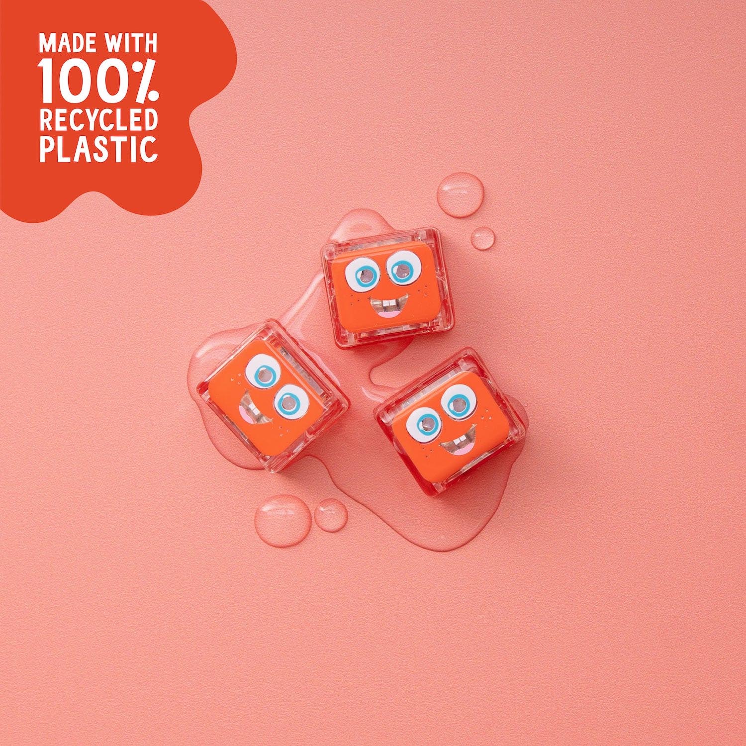 CUBOS DE LUZ PARA EL BAÑO GLOPALS ·4 CUBOS SAMMY ROJO· - Happy Moments Baby
