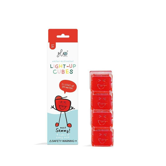 CUBOS DE LUZ PARA EL BAÑO GLOPALS ·4 CUBOS SAMMY ROJO· - Happy Moments Baby