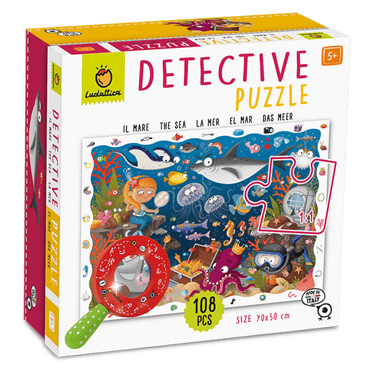 DETECTIVE PUZZLE LUDATTICA 108 PIEZAS ·BAJO EL MAR· - Happy Moments Baby