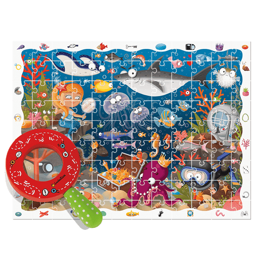 DETECTIVE PUZZLE LUDATTICA 108 PIEZAS ·BAJO EL MAR· - Happy Moments Baby