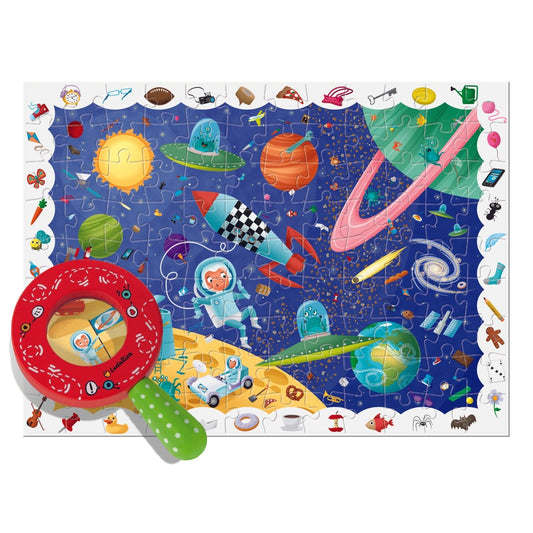 DETECTIVE PUZZLE LUDATTICA 108 PIEZAS ·EN EL ESPACIO· - Happy Moments Baby
