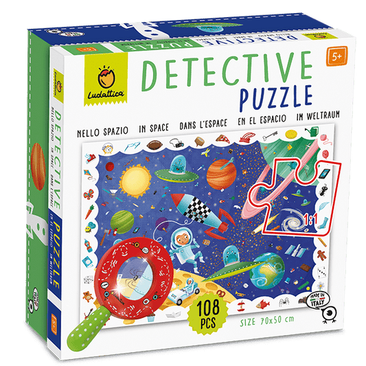 DETECTIVE PUZZLE LUDATTICA 108 PIEZAS ·EN EL ESPACIO· - Happy Moments Baby