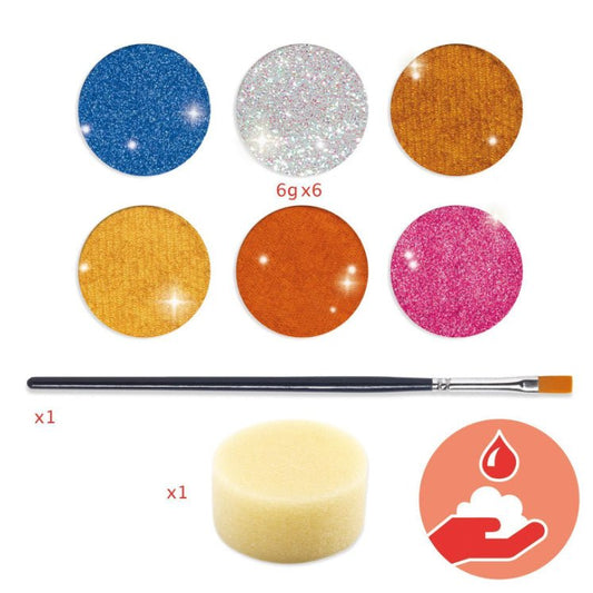 ESTUCHE DE MAQUILLAJE INFANTIL 6 COLORES ·EFECTO METALIZADO· - Happy Moments Baby