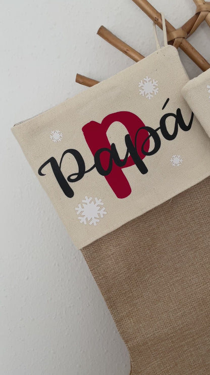 CALCETINES NAVIDAD PERSONALIZADOS FAMILIA ·INICIAL·