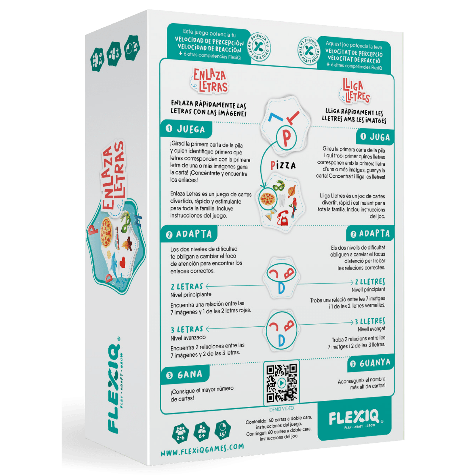 JUEGO DE CARTAS FLEXIQ ·ENLAZA LETRAS· - Happy Moments Baby