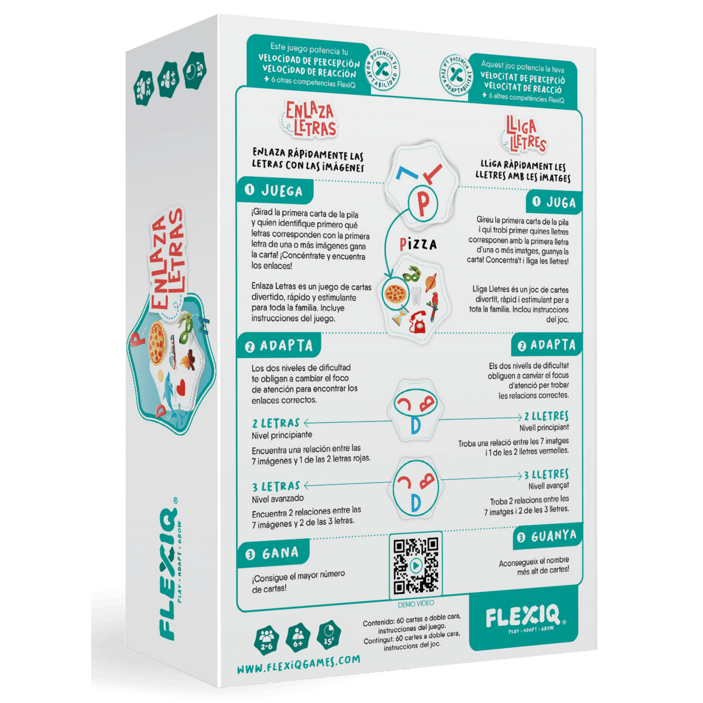 JUEGO DE CARTAS FLEXIQ ·ENLAZA LETRAS· - Happy Moments Baby