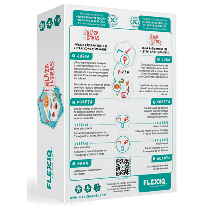 JUEGO DE CARTAS FLEXIQ ·ENLAZA LETRAS· - Happy Moments Baby