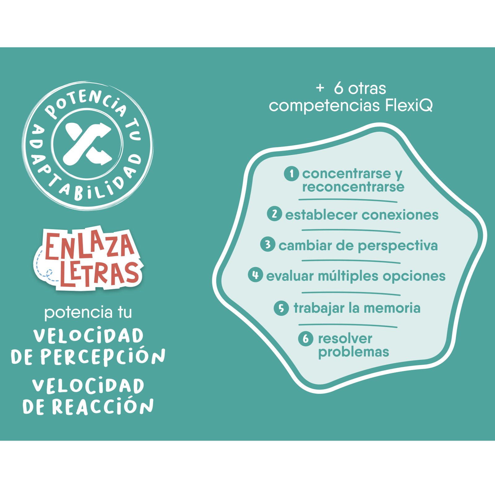 JUEGO DE CARTAS FLEXIQ ·ENLAZA LETRAS· - Happy Moments Baby