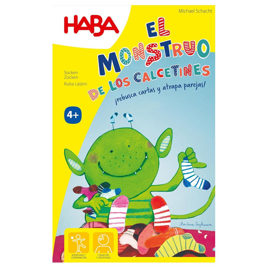 JUEGO DE CARTAS HABA ·EL MOSNTRUO DE LOS CALCETINES· - Happy Moments Baby