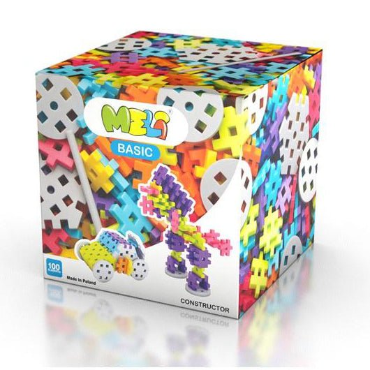 JUEGO DE CONSTRUCCIÓN BLOQUES MELI ·100 PIEZAS BASIC CONSTRUCTOR· - Happy Moments Baby